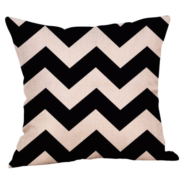 Linen Pillow Case Home Fabric Geometric Abstract - Image 2