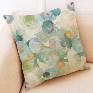 Printing Cotton And Linen Cushion Case Couch Pillow Back Seat Cushion