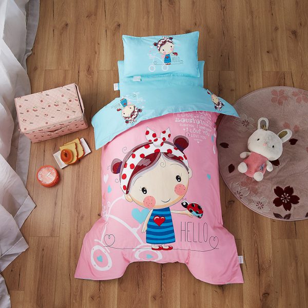 Pure Cotton Nap Children's Small Bedding Baby Bedding Kit With Core 3-piece Set - Image 4