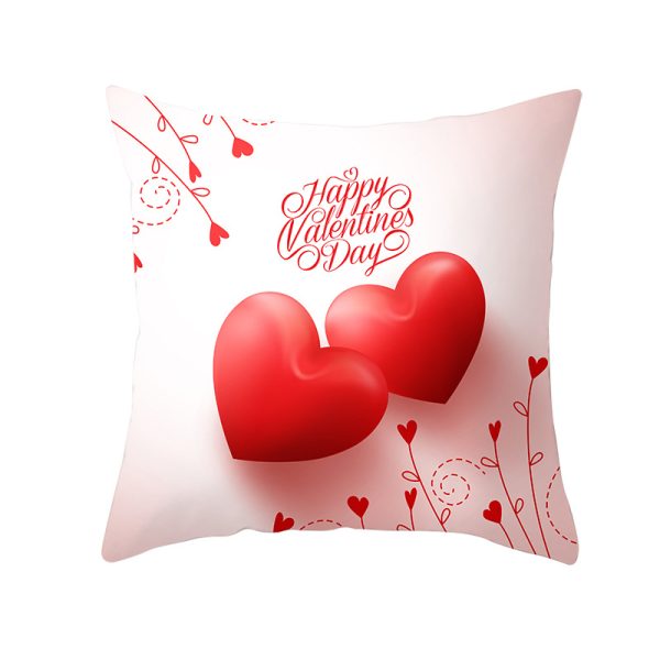 Home Valentine's Day Graphic Print Pillowcase - Image 20