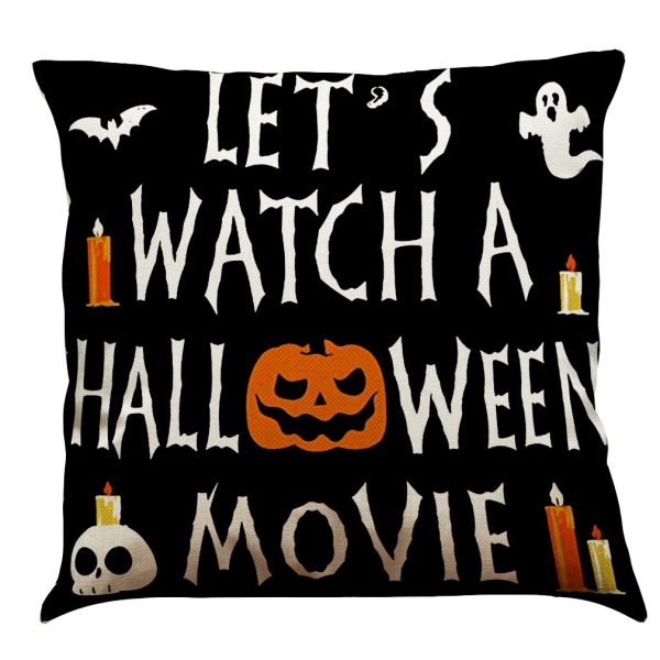 Halloween Cotton Linen Sofa Car Cushion Pillowcase - Image 18