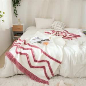 Sofa Blanket Tassel Home Furnishing Knitted Woolen Blanket