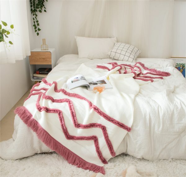 Sofa Blanket Tassel Home Furnishing Knitted Woolen Blanket