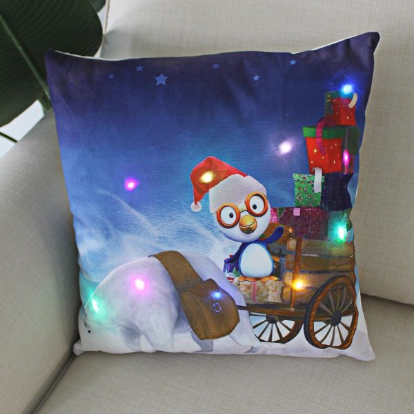 New Lantern Christmas LED Light Super Soft Short Plush Pillowcase - Image 18