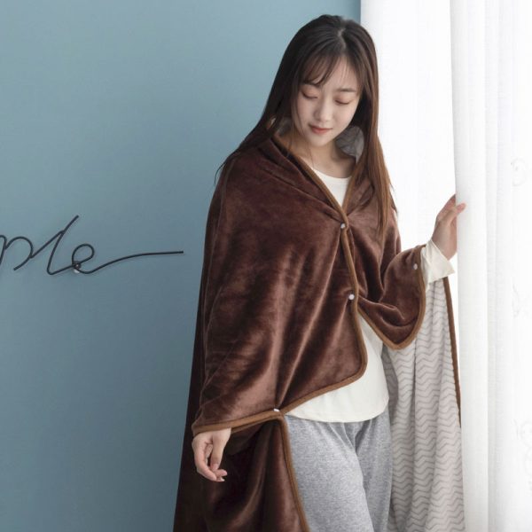 Office Nap Wearable Blanket Weighted Hoodie and Throws Fluffy Blankets Cover on The Sofa Home Bath Towel with Sleeves for Beds - Image 5