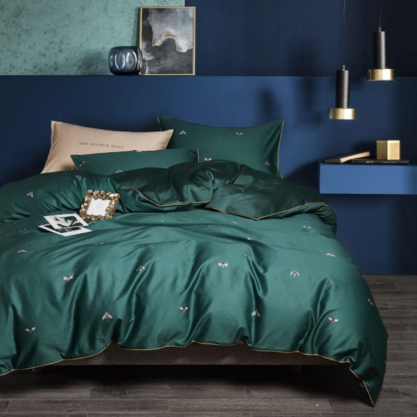 Long-staple Cotton Four-piece Full Cotton Satin Sheet Duvet Cover - Image 2