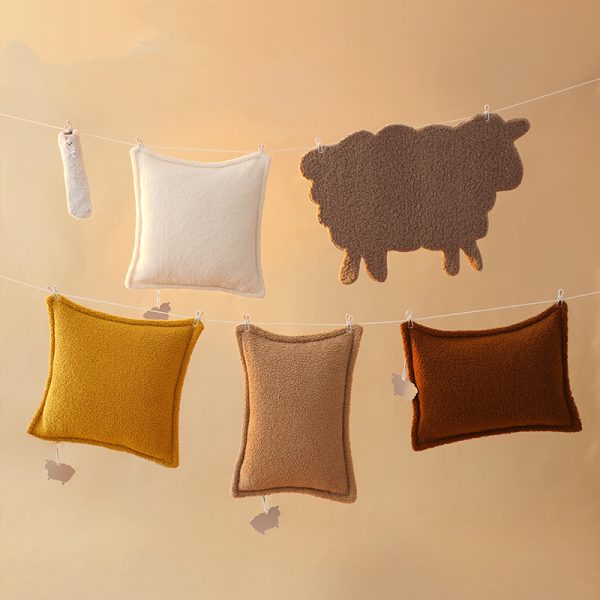 Lamb Plush Pillows For Autumn And Winter Living Room Cushions - Image 10