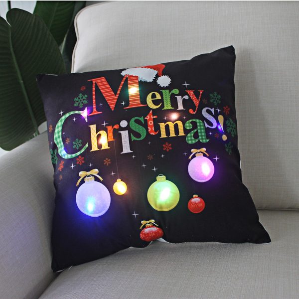 New Lantern Christmas LED Light Super Soft Short Plush Pillowcase - Image 12