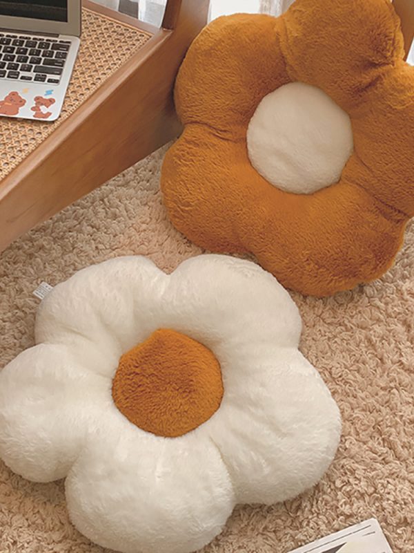 Fluffy Flower Seat Cushion Butt Cushion Sofa Bay Window Bedroom Floor Chair Throw Pillow Office Chair Cushion Back Against - Image 4