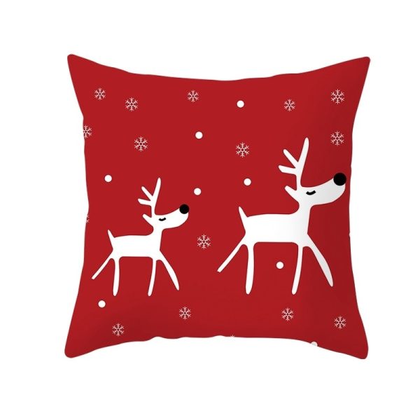 Modern New Polyester Pillowcase Lattice Deer Christmas Gift Without Pillow Core - Image 43