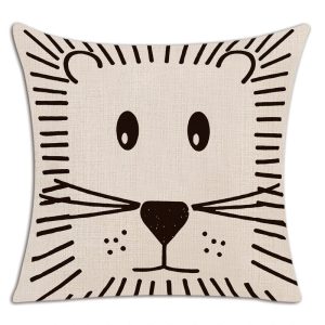 Pillow Cover Cartoon Cartoon Character Series Linen Cushion Cover