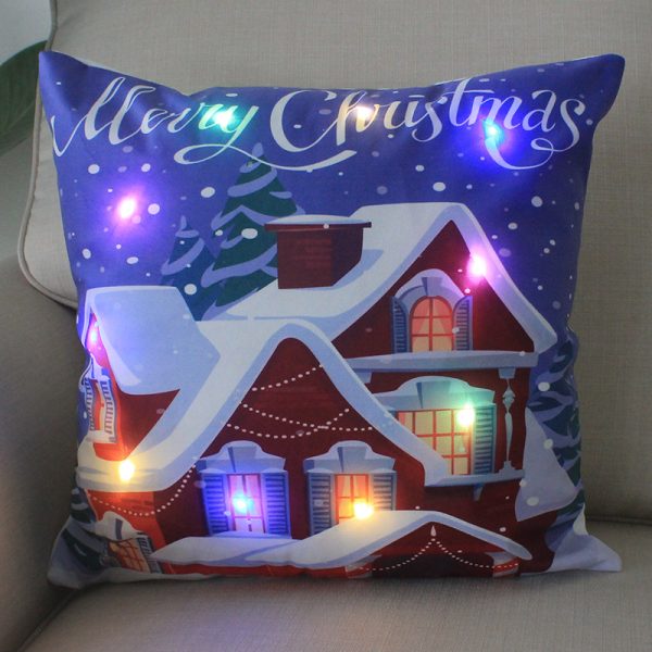 New Lantern Christmas LED Light Super Soft Short Plush Pillowcase - Image 30