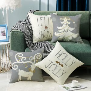 Winter Series Throw Pillow Cover Linen