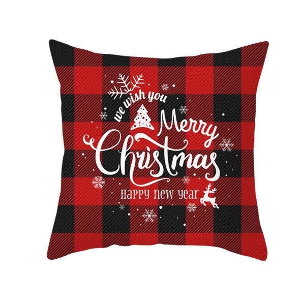 Modern New Polyester Pillowcase Lattice Deer Christmas Gift Without Pillow Core - Image 4