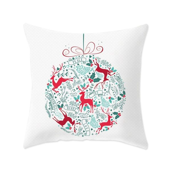 Modern New Polyester Pillowcase Lattice Deer Christmas Gift Without Pillow Core - Image 24