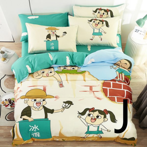 Home Textile Cute Cartoon Children Bed Sheet Bed Sheet Quilt Cover Bedding - Image 11