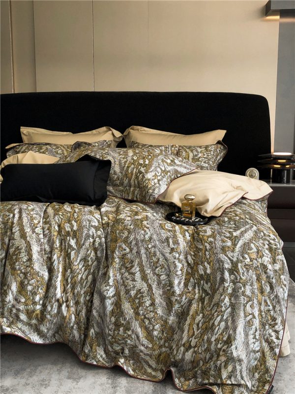 Long-staple Cotton Printed Four-piece Bedding Set Cotton Bedding - Image 5