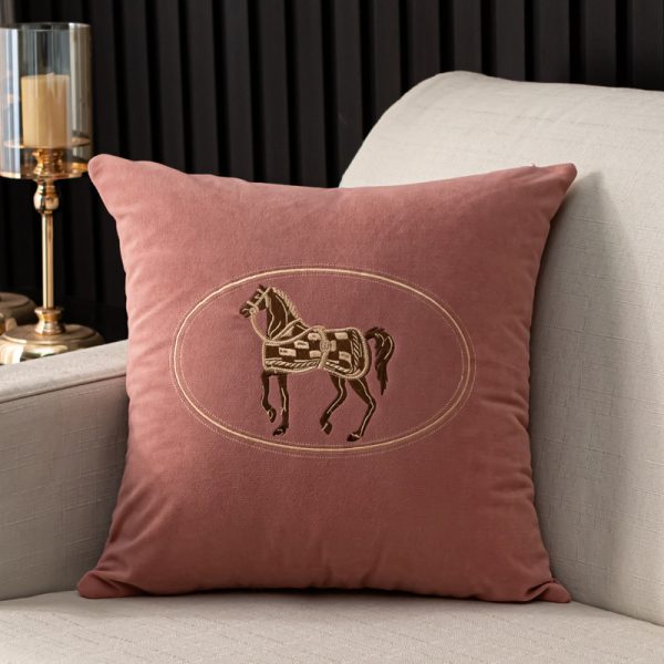 Hand-embroidered Cushion Cover Horse Pattern Pillowcase - Image 6