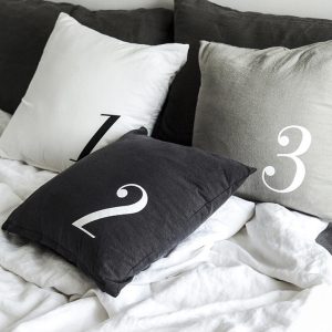 Kye Minimalist Numeric Throw Pillow Cover