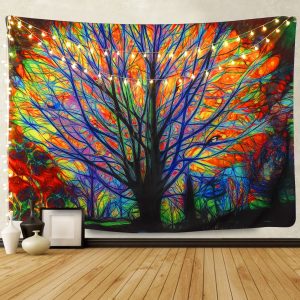 Colorful Tree Tapestry Wall Hanging