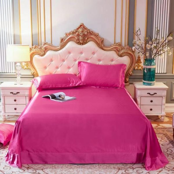 Household Double-sided Ice Silk Bed Sheet Bedding - Image 15