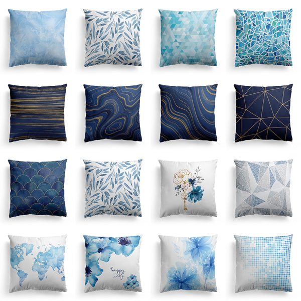 Living Room Bedroom Marble Texture Short Pillow Pillowcase