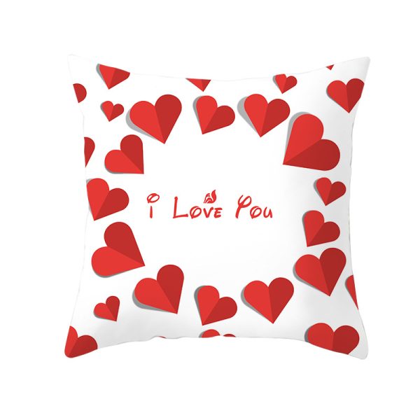 Home Valentine's Day Graphic Print Pillowcase - Image 4