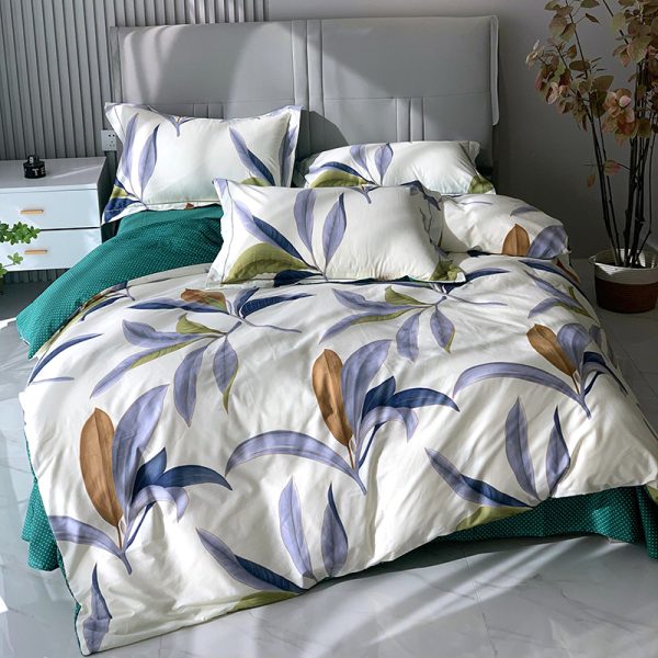 Nordic High-end 4-piece Cotton Bed Linen Quilt Cover - Image 15