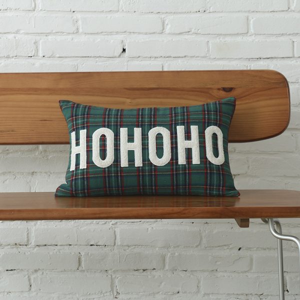 Polyester-cotton Canvas Christmas Green Plaid Pillow Cover - Image 27