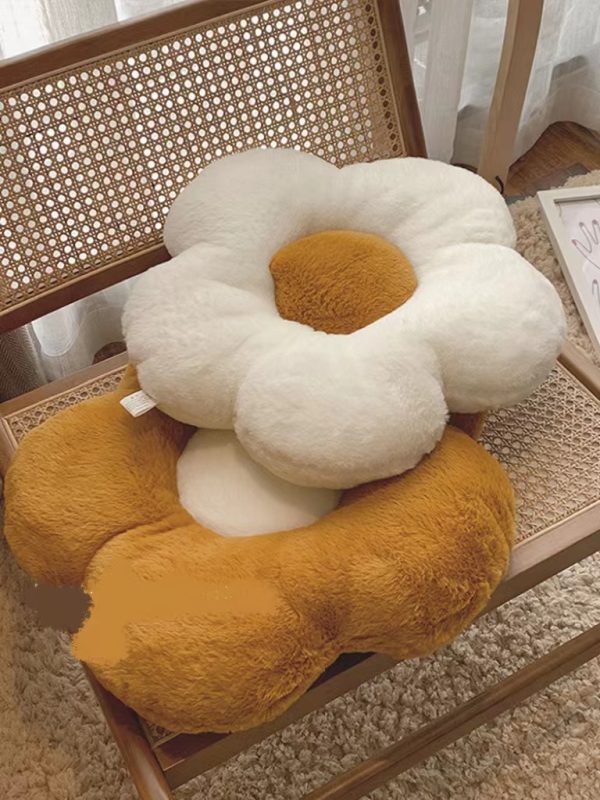 Fluffy Flower Seat Cushion Butt Cushion Sofa Bay Window Bedroom Floor Chair Throw Pillow Office Chair Cushion Back Against - Image 3