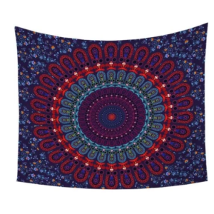 Blue Vanitas Mandala Tapestry