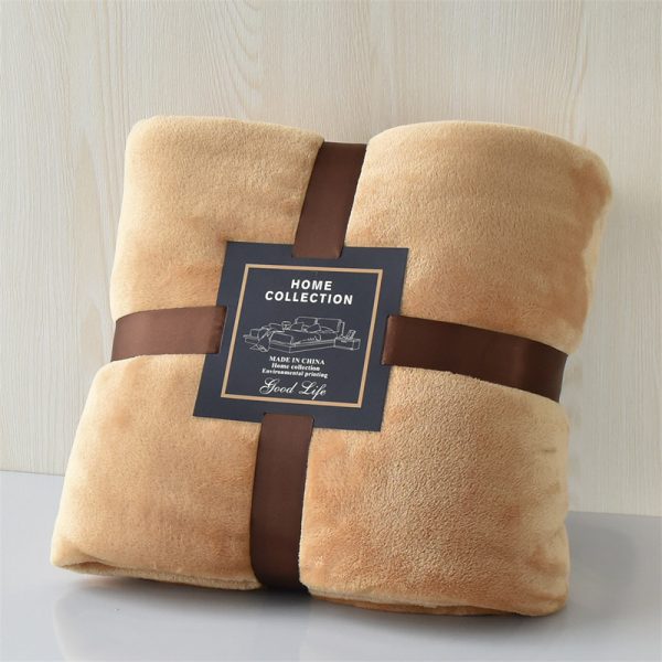 Nap Travel Solid Color Flannel Thickened Blanket - Image 11