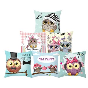 Owl animal pillowcase cushion cover