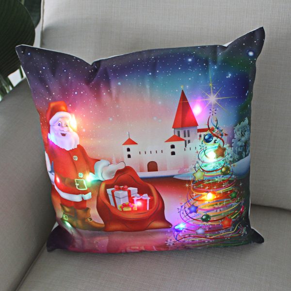 New Lantern Christmas LED Light Super Soft Short Plush Pillowcase - Image 7