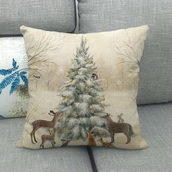 New Year Christmas Series Linen Pillowcase - Image 11