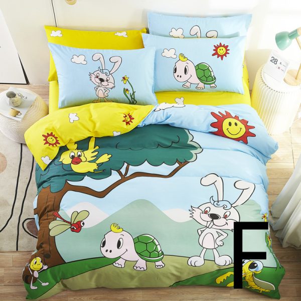 Home Textile Cute Cartoon Children Bed Sheet Bed Sheet Quilt Cover Bedding - Image 7