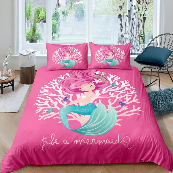 Home Textile Digital Printing Cartoon Mermaid Duvet Cover - Image 5