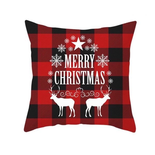 Modern New Polyester Pillowcase Lattice Deer Christmas Gift Without Pillow Core - Image 6