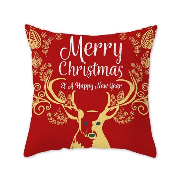 Modern New Polyester Pillowcase Lattice Deer Christmas Gift Without Pillow Core - Image 31