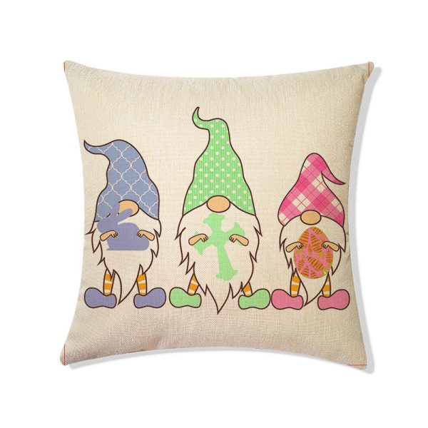 Living Room Sofa Bed Easter Linen Throw Pillowcase - Image 2