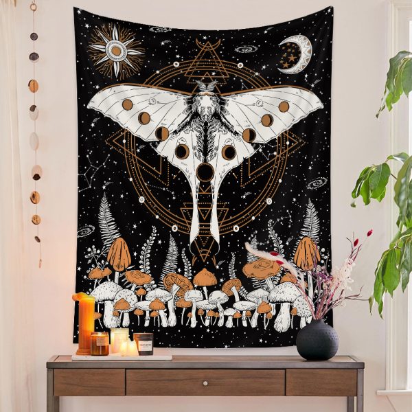 European Retro Mushroom Hanging Cloth Plant Homestay Tapestry - Image 4