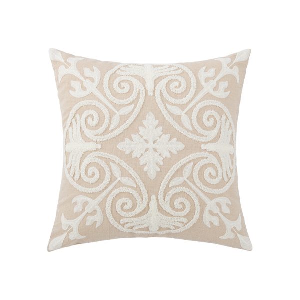 Nordic Sofa Pillow Cushion Cotton Canvas Chain Embroidered Pillowcase - Image 4