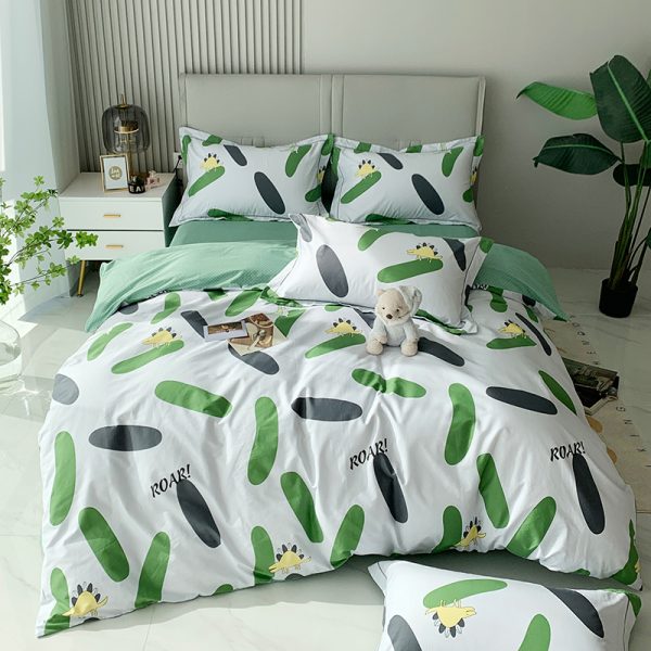 Nordic High-end 4-piece Cotton Bed Linen Quilt Cover - Image 12