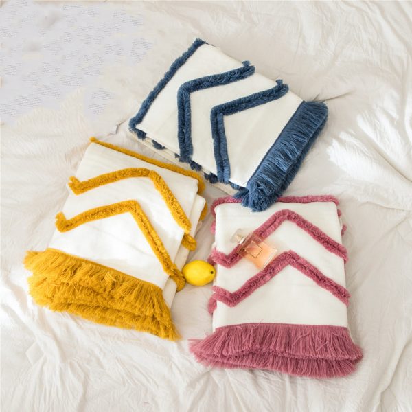 Sofa Blanket Tassel Home Furnishing Knitted Woolen Blanket - Image 5