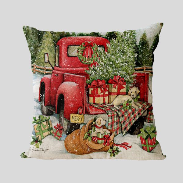 New Year Christmas Series Linen Pillowcase - Image 19