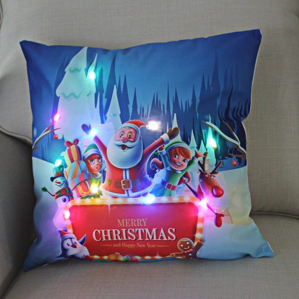 New Lantern Christmas LED Light Super Soft Short Plush Pillowcase - Image 19