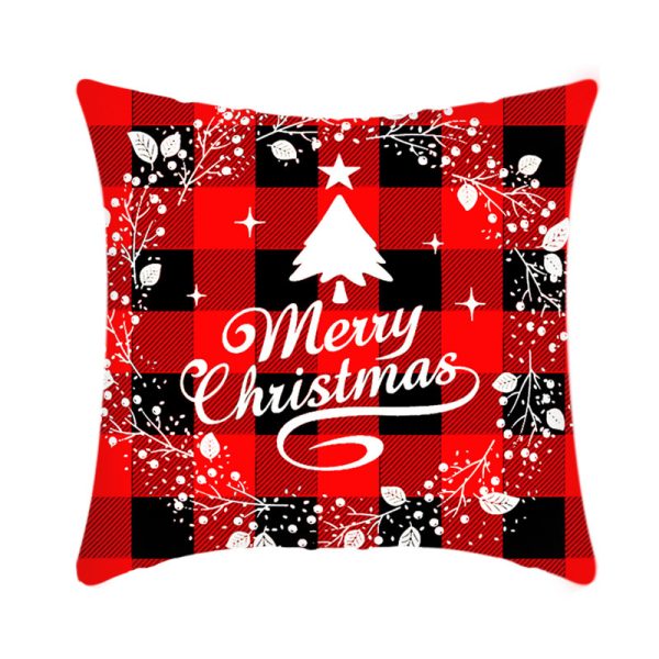 Merry Christmas Cushion Cover 45cm Elk Santa Claus Short Plush Sofa Pillow Cover Home Decor Pillowcase Christmas Decoration - Image 12