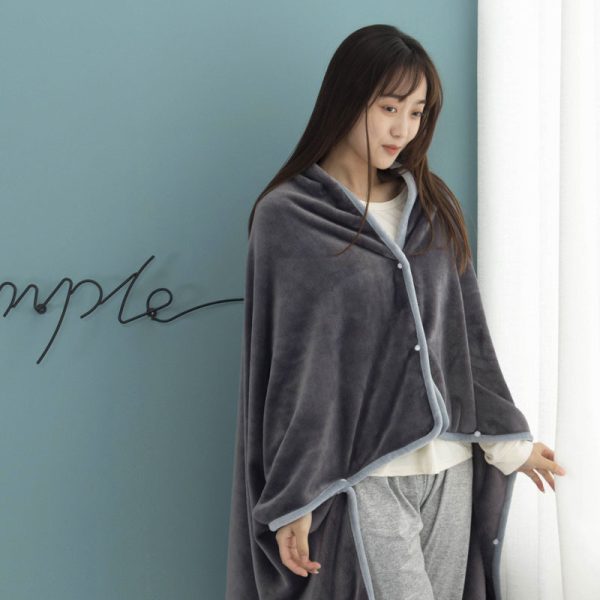 Office Nap Wearable Blanket Weighted Hoodie and Throws Fluffy Blankets Cover on The Sofa Home Bath Towel with Sleeves for Beds - Image 9