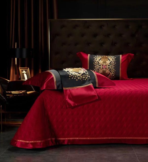 Silk Cotton Embroidery Four-piece Set Bed Sheet Bedspread - Image 2