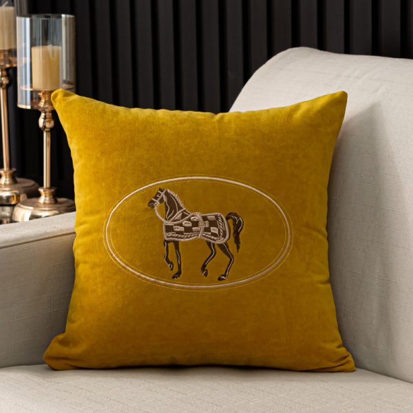 Hand-embroidered Cushion Cover Horse Pattern Pillowcase - Image 7